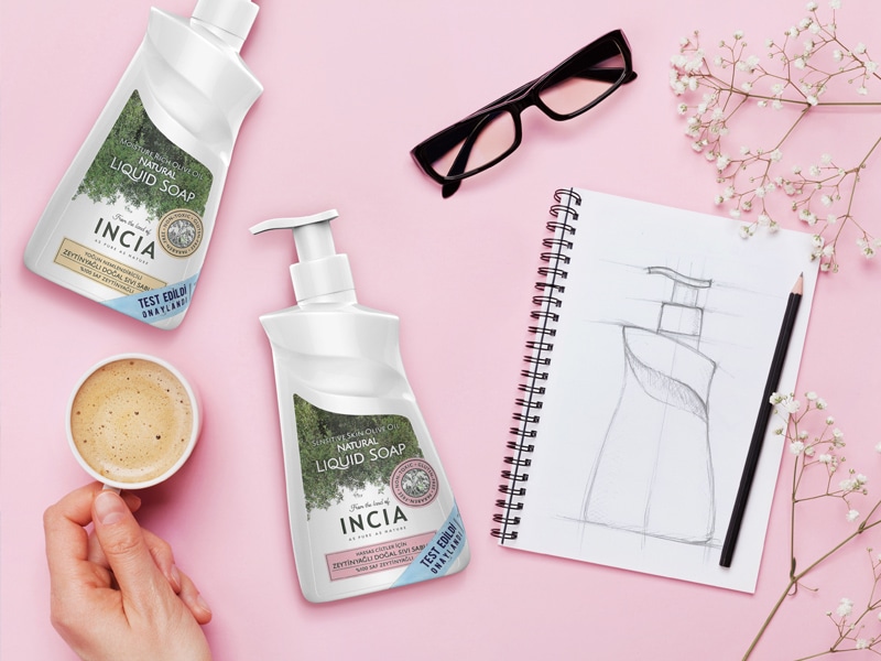 Incia Liquid Soap Packaging Design