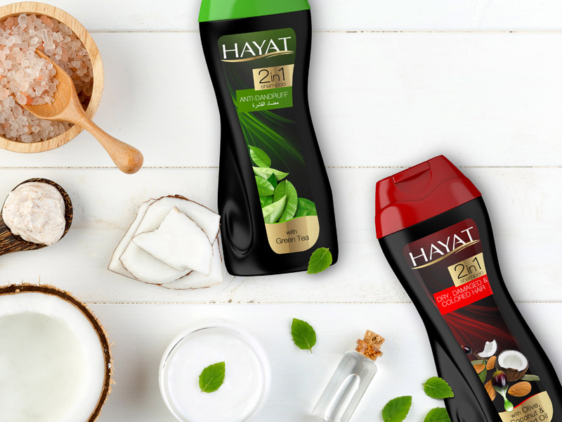 Hayat Shampoo Packaging Design
