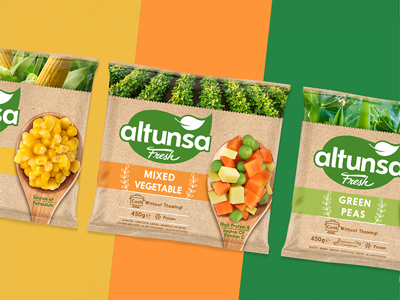 altunsa product family, green peas, sweet corn, mixed vegetable